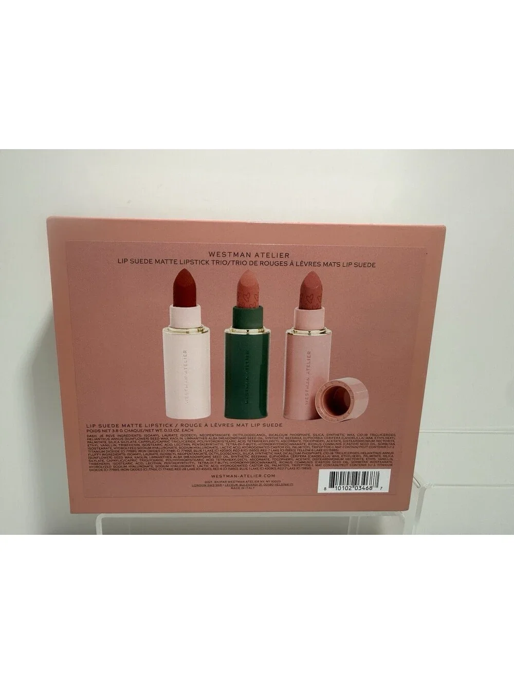Westman Atelier Lip Suede Matte Lipstick Trio Dash Je Rêve Fluffy Ltd Ed BNIB